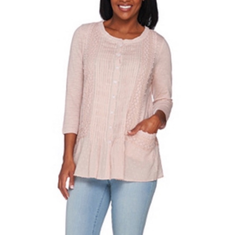 LOGO Lavish Slub Knit Top